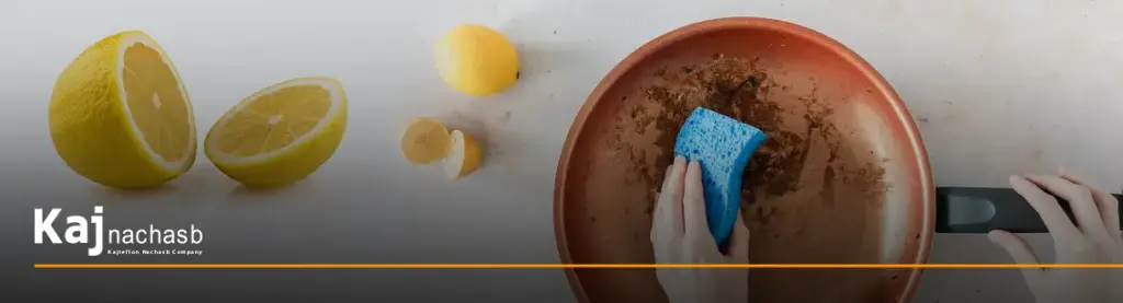 تصویر تمیز کردن قابلمه سوخته با لیمو در مقاله ترفندهای تمیز کردن قابلمه سوخته