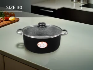 قابلمه درب پیرکس کاج تفلون سایز 30