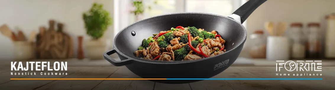 آشپزی با تابه وک فورته در مقاله تابه وک چیست؟ انواع کاربردهای تابه وک در آشپزی - سایت کاج تفلون