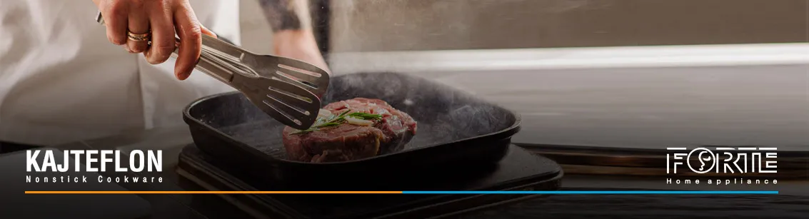 نکات پختن گوشت قرمز در تابه گریل - سایت کاج تفلون