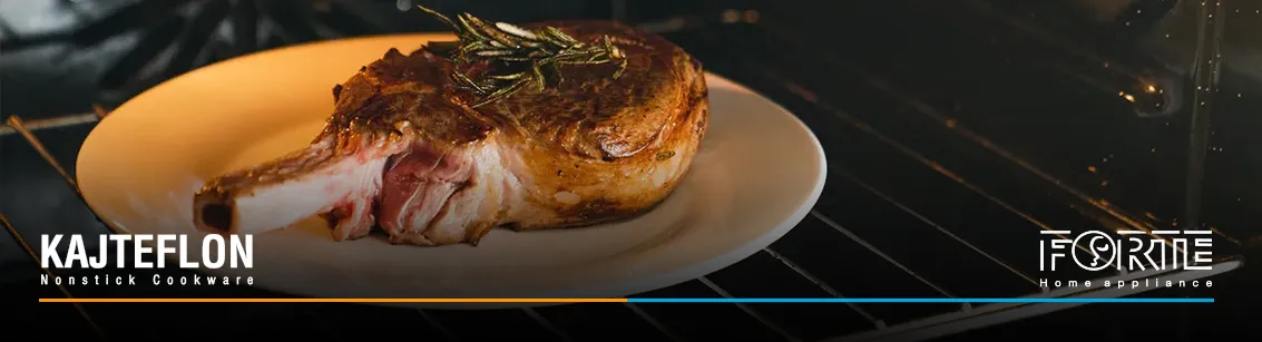 پخت استیک گوشت در فر در مقاله طرز تهیه استیک گوشت رستورانی، آبدار و خوش طعم در ماهیتابه - سایت کاج تفلون