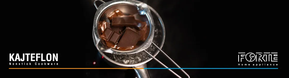 آب کردن شکلات به روش بن ماری در مقاله روش های آب کردن شکلات - سایت کاج تفلون