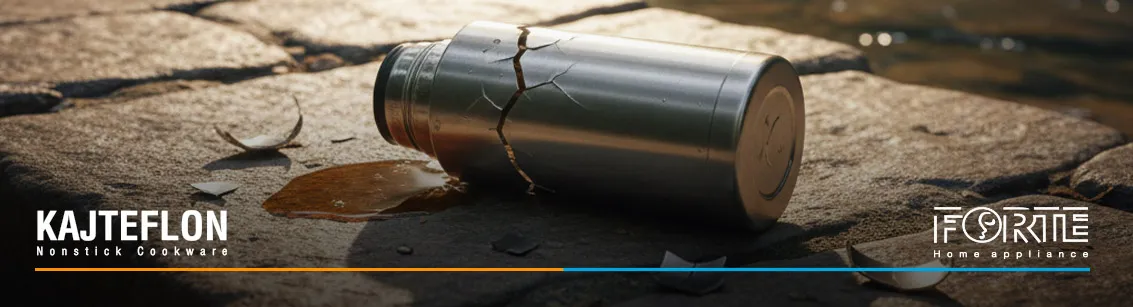 ضربه به فلاسک در مقاله علت ترکیدن فلاسک - سایت کاج تفلون